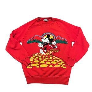 Vintage 80’s Sunday Comics Mickey Mouse Embroidered Sweatshirt